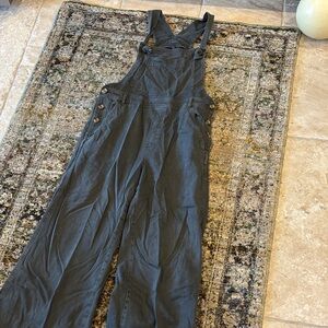 Aerie Charcoal Denim Overalls
